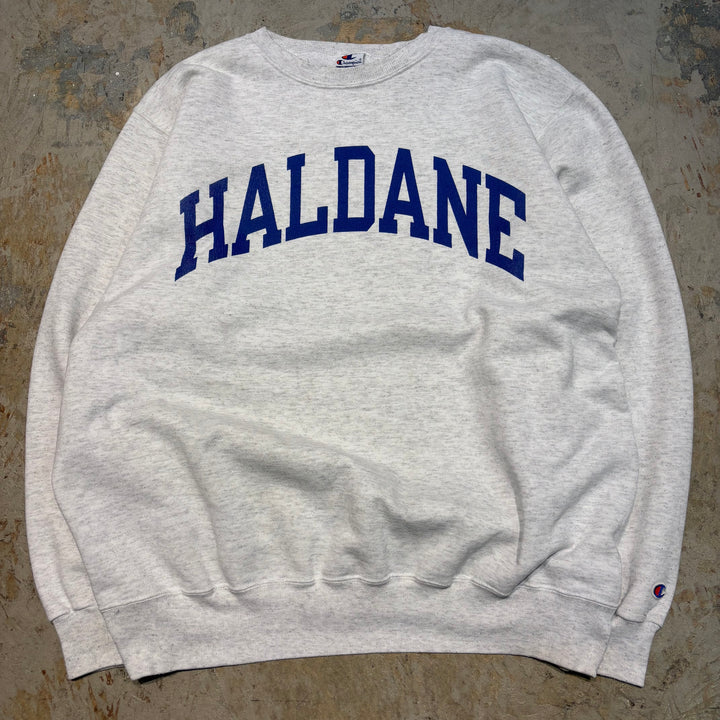 미국 90 년대 챔피언/ 승무원 넥 스웨트 셔츠/ 홀든/ 자수 태그/ 사이즈 XXL에서 만든 중고 의류