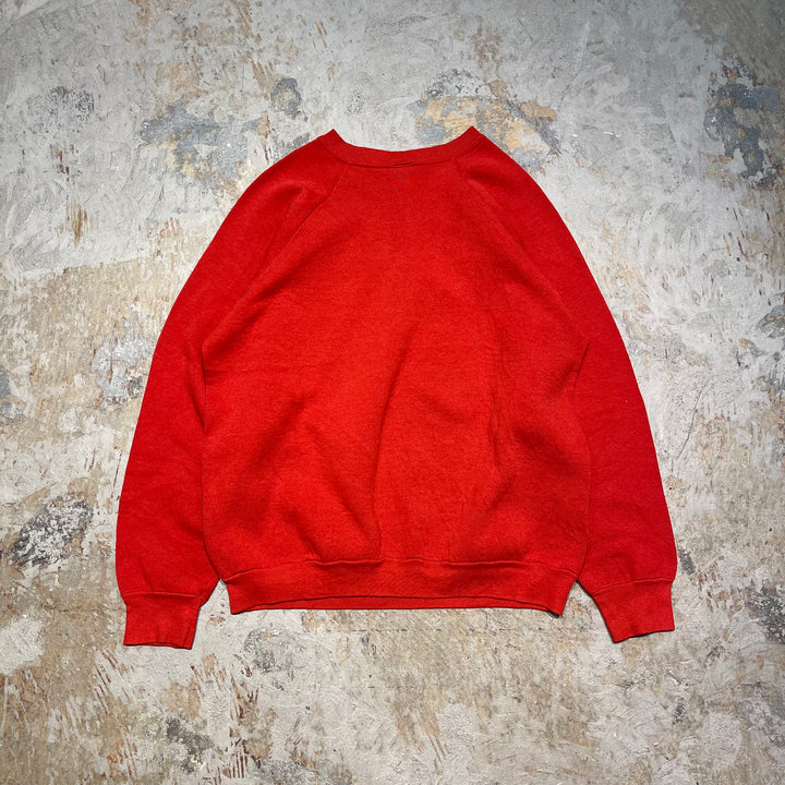 #4146 古着 90's FRUIT OF THE LOOM/フルーツオブザルーム/Crew Neck Sweat Shirts/クルーネックスウェット/ラグランスリーブ/MADE IN USA/CHICAGO BLACKHAWKS/サイズL