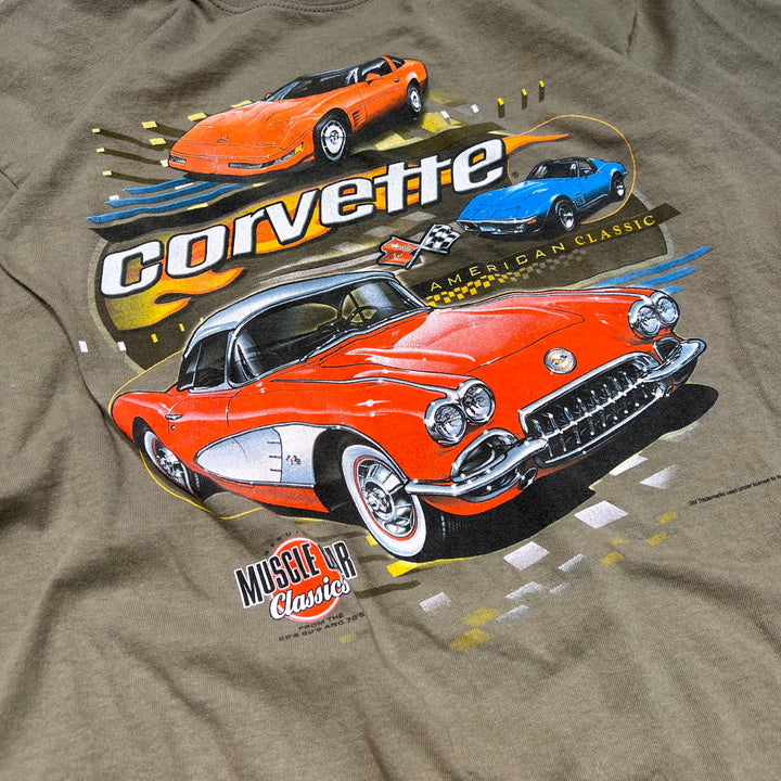 Vintage Gildan/Corvette Event/Muscle Car/American Classic/Print T-shirt/Size L
