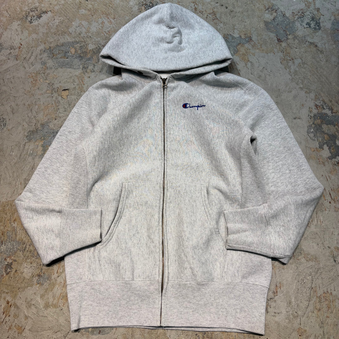 빈티지 00의 챔피언/ 챔피언/ 챔피언/ 리버스 직조/ 워밍업/ 풀 지퍼 후 까마귀/ 단색 태그/ 자수 로고/ 크기 XL