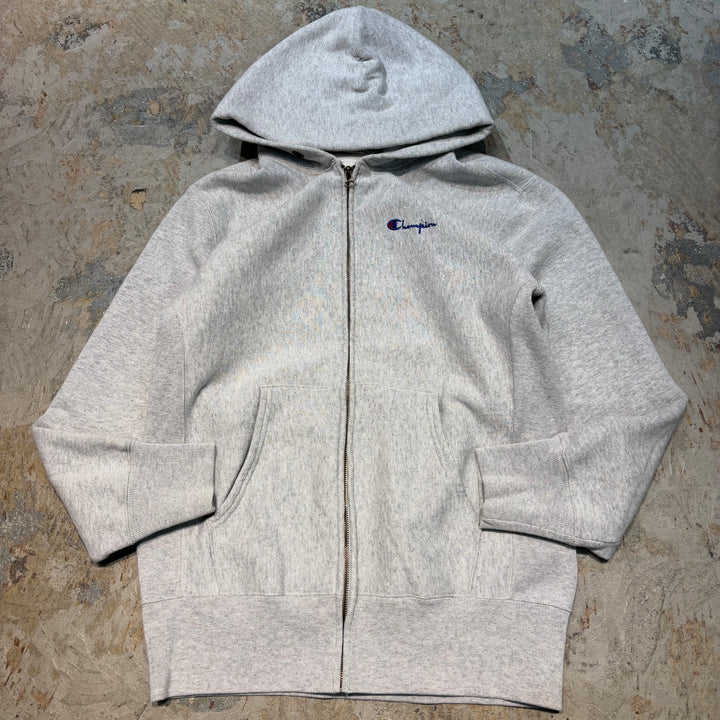 빈티지 00의 챔피언/ 챔피언/ 챔피언/ 리버스 직조/ 워밍업/ 풀 지퍼 후 까마귀/ 단색 태그/ 자수 로고/ 크기 XL