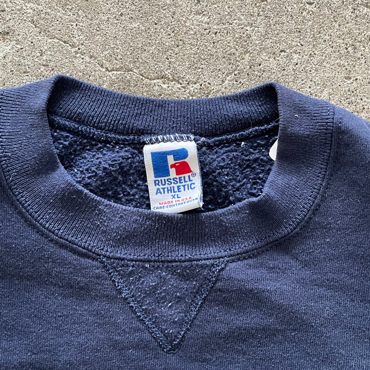旧衣服USA制80's~ RUSSELL ATHLETIC/ RUSSELL ATHLETIC/空白克罗克领湿衫/素色/尺码XL