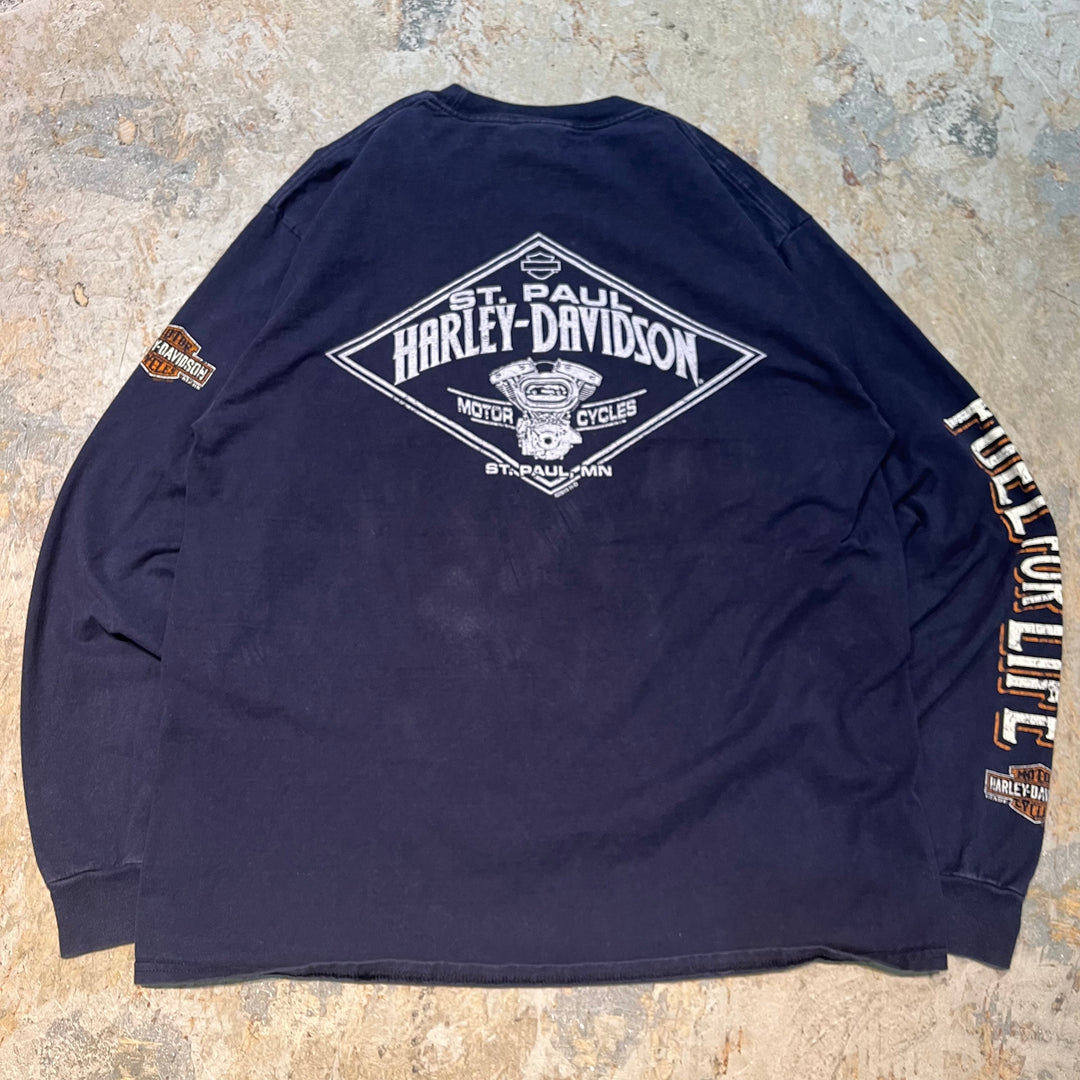 古着 Harley-Davidson/ハーレーダビッドソン/ プリントロングTシャツ/ サイズL