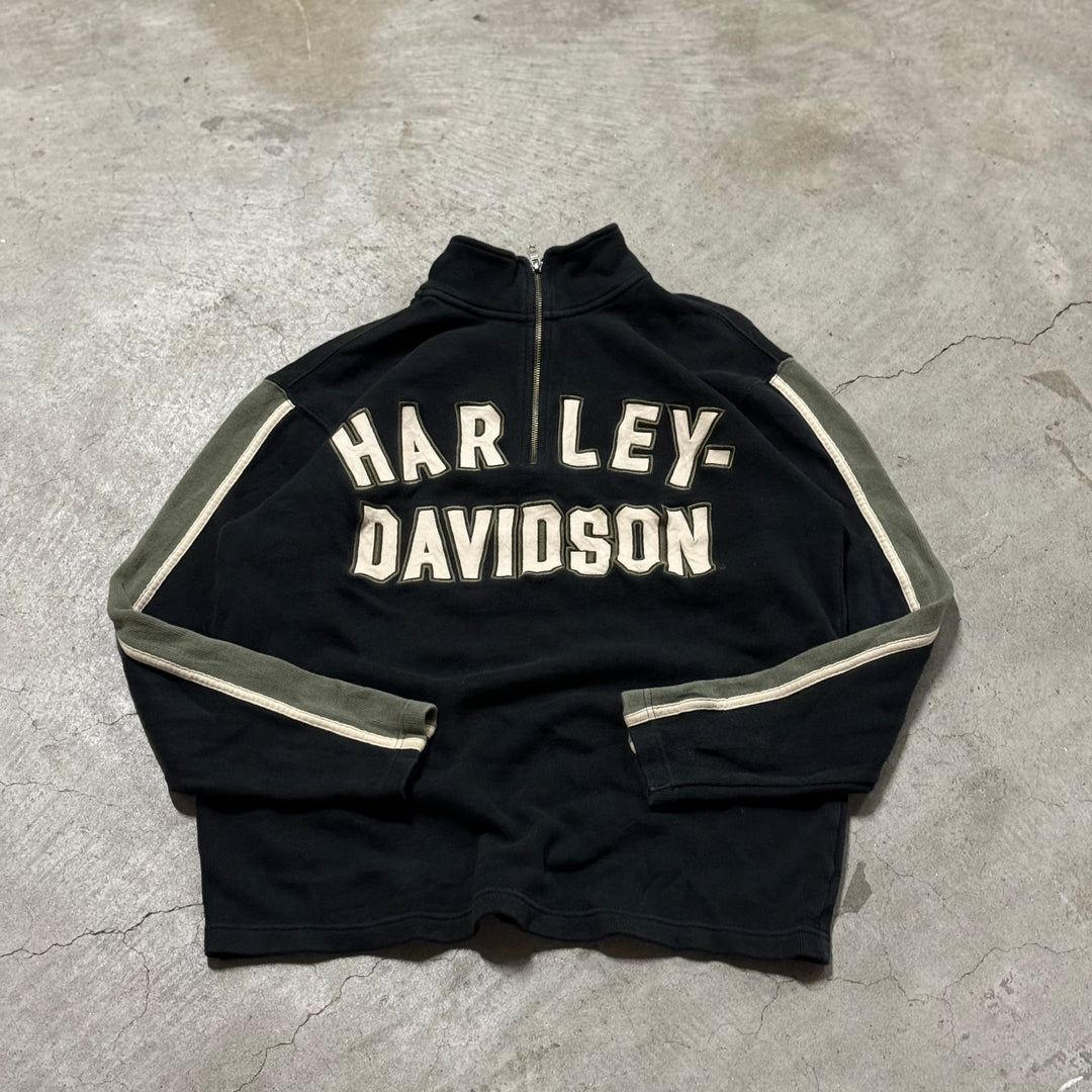 Used clothing HARLEY DAVIDSON/Harley Davidson/Half zip cotton knit sweater/Size M