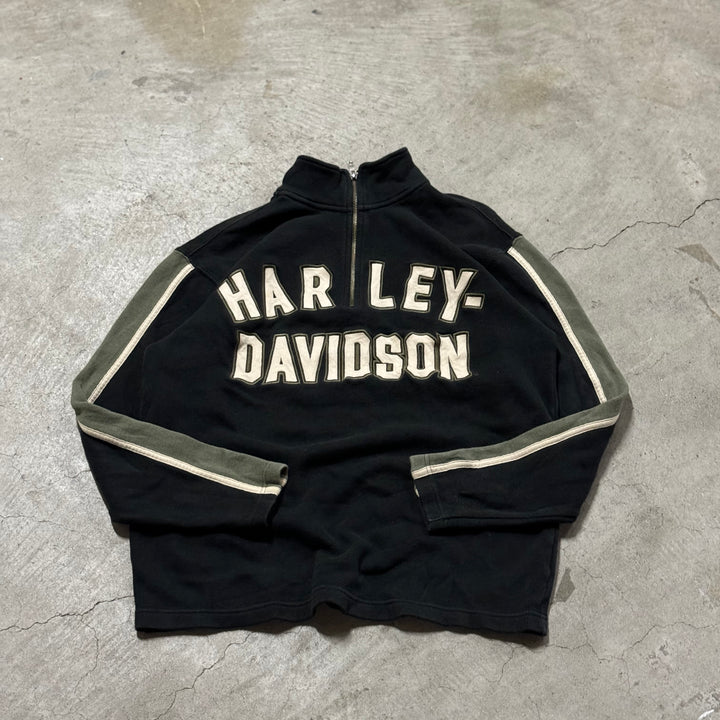 중고 의류 Harley Davidson/Harley Davidson/Half Zip Cotton Knit Sweater/Size M