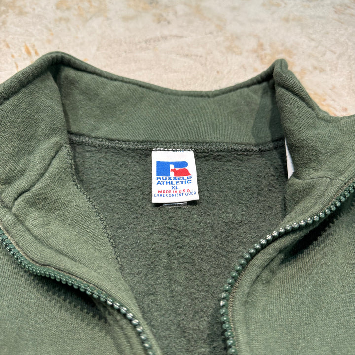 旧衣服美国制造80's~ RUSSELLATHLETIC/ RUSSELLATHLETIC/半拉链运动裤/纯色/尺寸XL