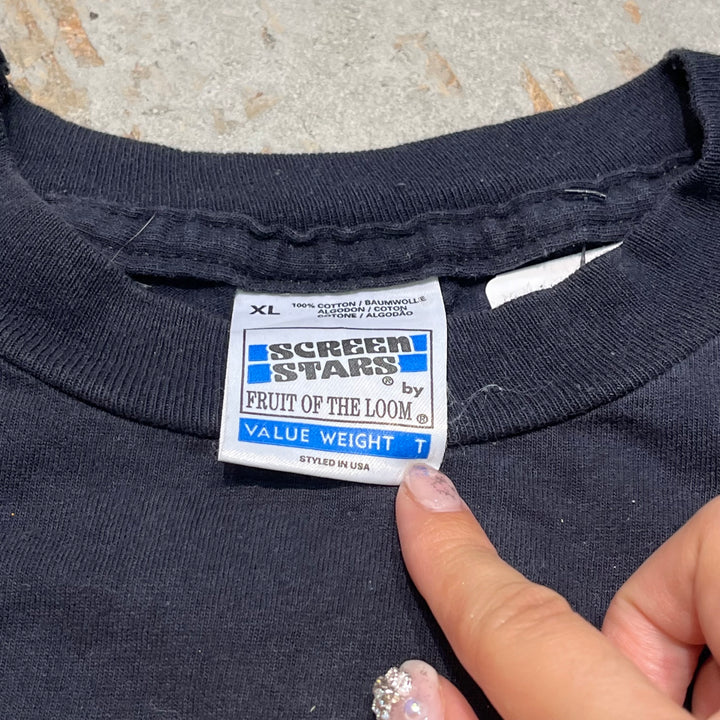 古着 USA製 90'sスクリーンスターズ/BoddingtonsBrewery"vanishing・・・"/ビール製造メーカー/企業系/ヴィンテージ シングルステッチ Tシャツ/サイズXL相当