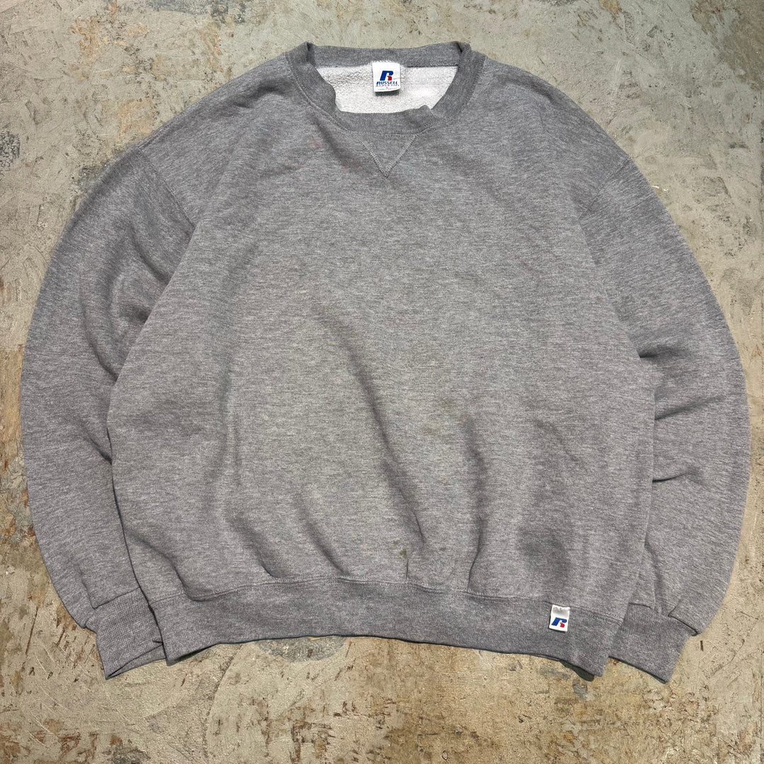 古着 00's~ RUSSELLATHLETIC/ ラッセル アスレチック/ クルーネックブランクスウェット/ 無地/ Vガゼット/ サイズL