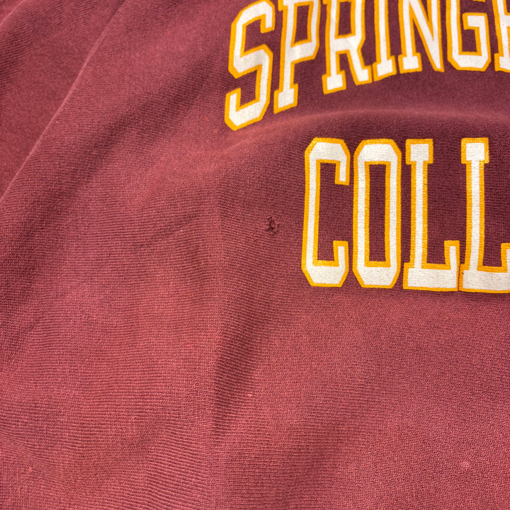 미국 90 년대 챔피언/챔피언/리버스 직조/승무원 넥 스웨트 셔츠/스프링 필드 대학/자수 태그/대학 인쇄/크기 XL