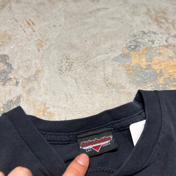 중고 의류 Harley-Davidson Cafe / Harley Davidson Cafe / Las Vegas Nevada 상점 / 인쇄 티셔츠 / 크기 XL