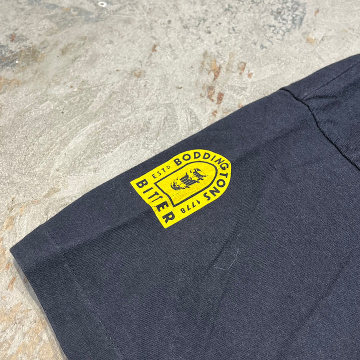 古着 USA製 90'sスクリーンスターズ/BoddingtonsBrewery"vanishing・・・"/ビール製造メーカー/企業系/ヴィンテージ シングルステッチ Tシャツ/サイズXL相当