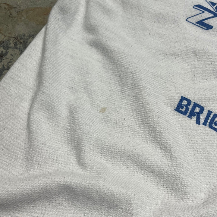 #4785 미국에서 만든 중고 의류 79의 종이 태그 올림픽 아카데미/빈티지 링거 티셔츠/사이즈 M