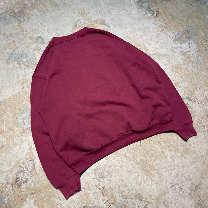 #4109 古着 90's FRUIT OF THE LOOM/フルーツオブザルーム/Crew Neck Sweat Shirt/クルーネック刺繍ロゴスウェット/MADE IN USA/サイズL