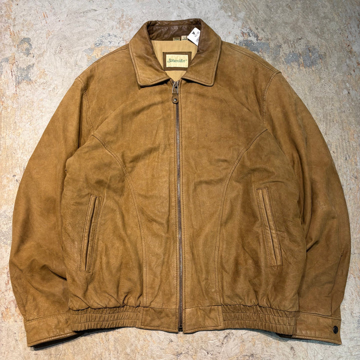 중고 의류 St.John'Sbay/ St. John 's Bay/ Nubuck/ Zip-Up Leather Jacket/ Size L