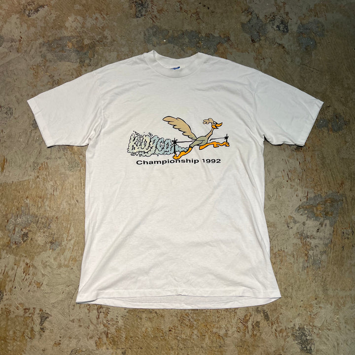 古着 USA製 92's HANES/ヘインズ/CHAMPION SHIP/グラフィック/ヴィンテージ シングルステッチ プリントTシャツ/サイズXL