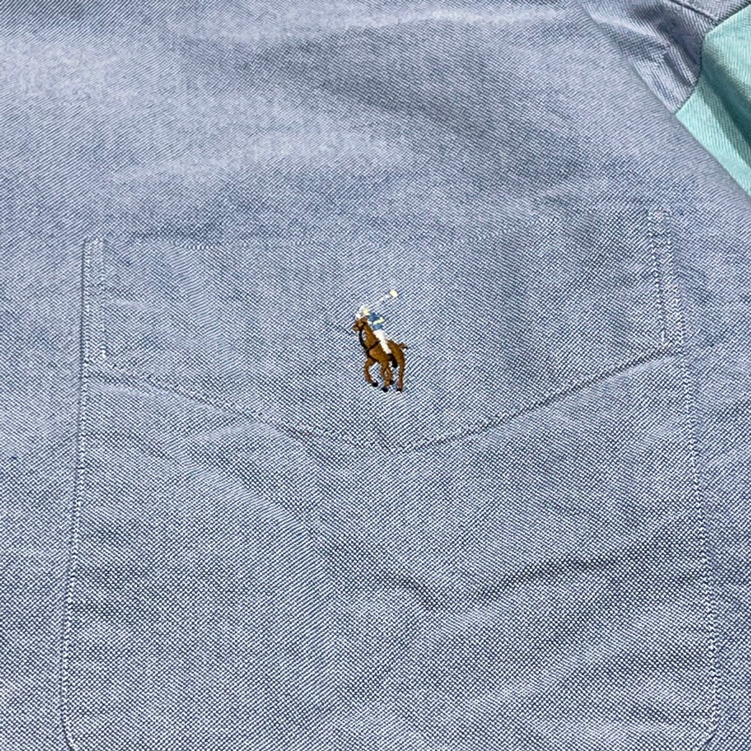 #4375 Used clothes Ralph Lauren /Long Sleeve Button Down Shirt /Crazy pattern /The Big Shirt /Size L