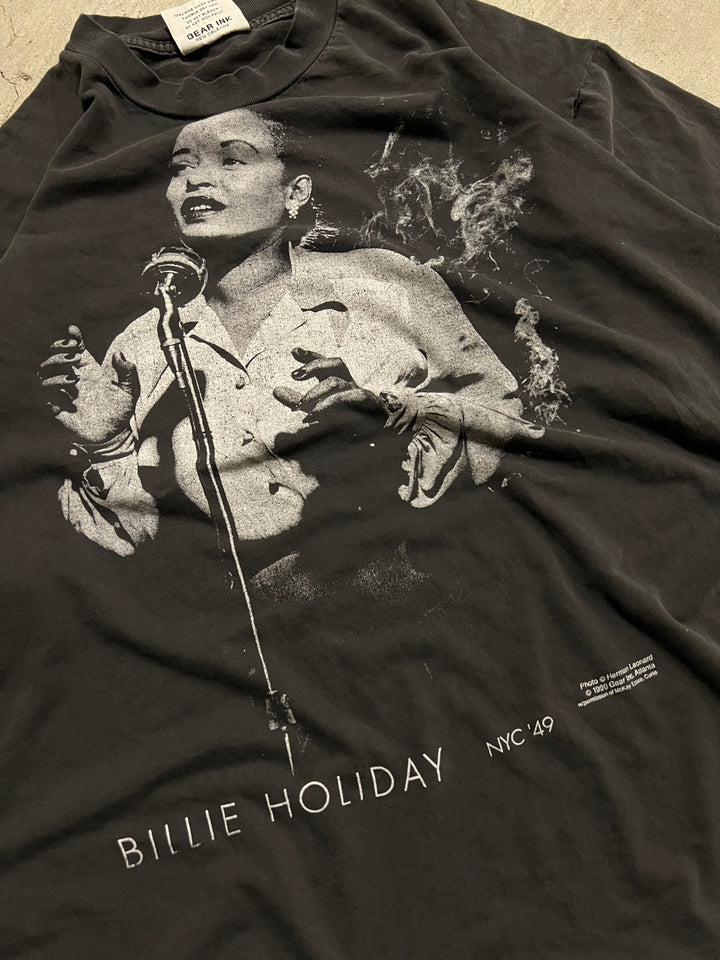 #MA57 古着 USA製 90's ビリー・ホリデー/ヴィンテージ プリント Tシャツ/サイズXL相当