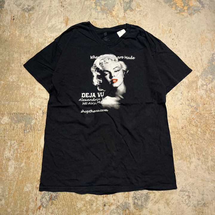 古着 ヘインズ/マリリンモンロー/伝説が生まれる場所/プリントTシャツ/サイズL