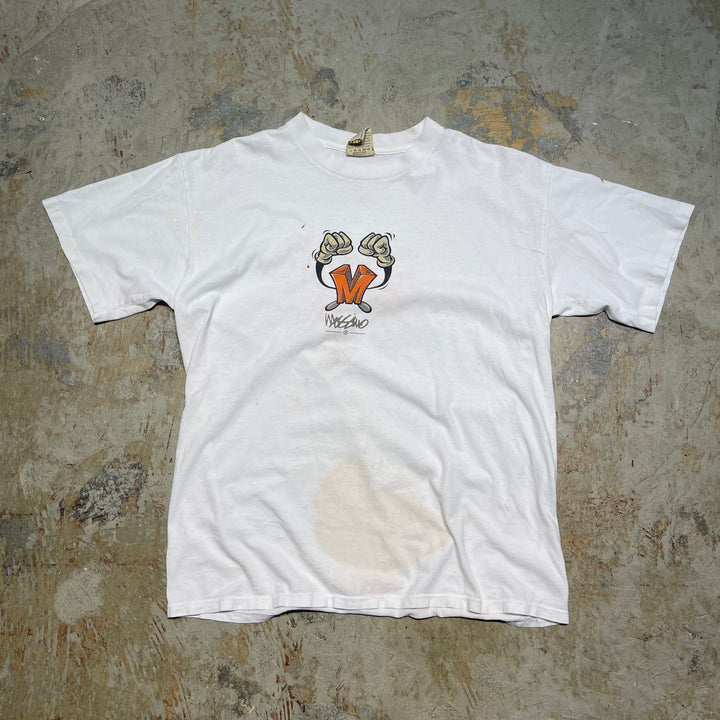 古着 USA製 Punching the Clown/コメディ/ミュージカル/ヴィンテージ シングルステッチ プリントTシャツ/サイズM