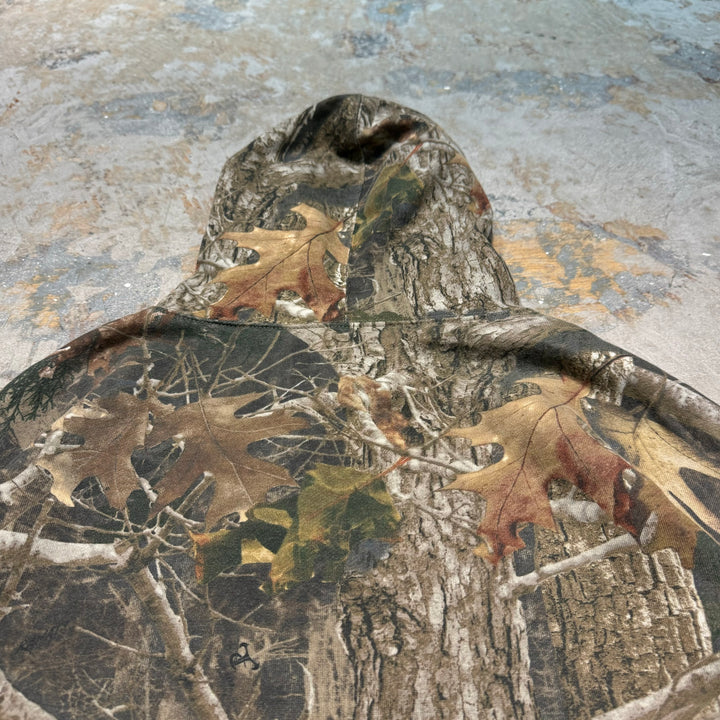 旧衣服RED HEAD/红头/Real Tree Pattern Pull Over Parker /真实树图案套衫连帽衫/尺寸L