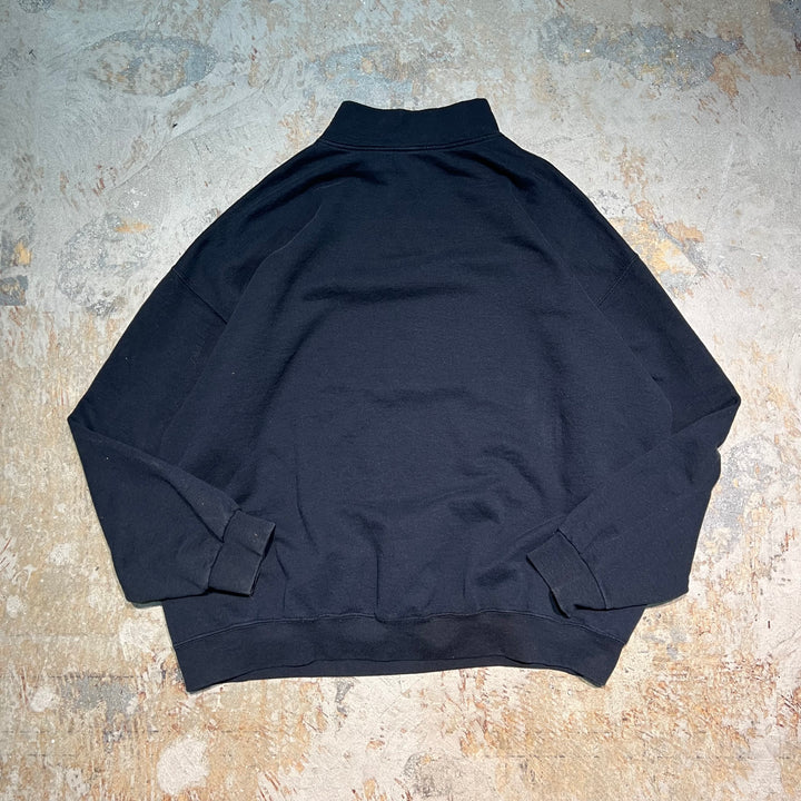#3451 古着 JERZEES/ジャージーズ/Half zip sweat/ハーフジップスウェット/企業ロゴ/サイズ3XL