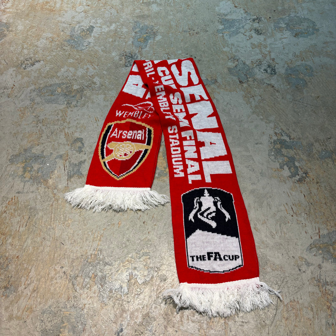 Used Soccer Scarf / ARSENAI FC / Arsenal FC / Premier League / THE FA CUP SEMI FINAL / 12TH APRIL-WEMBLEY STADIUM