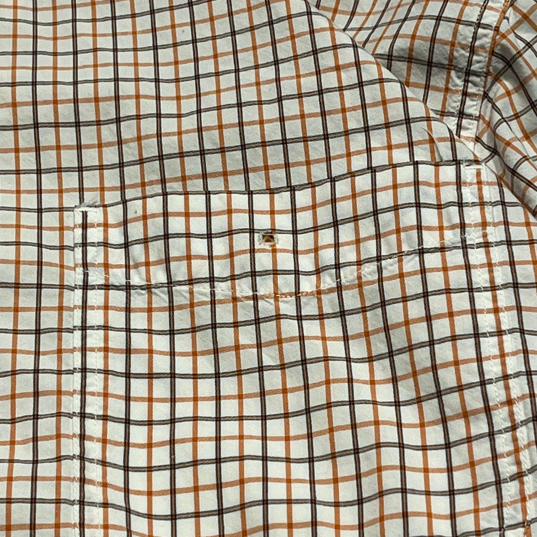 #4369 Used clothing Carhartt/Long Sleeve Button Down Shirt/Long Sleeve Button Down Shirt/Checked Plaid/Size XL