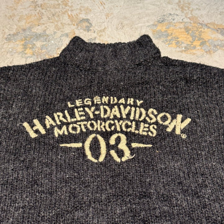 중고 의류 Harley-Davidson/Harley Davidson/High Neck Acrylic Knit Sweater/Size 2XL