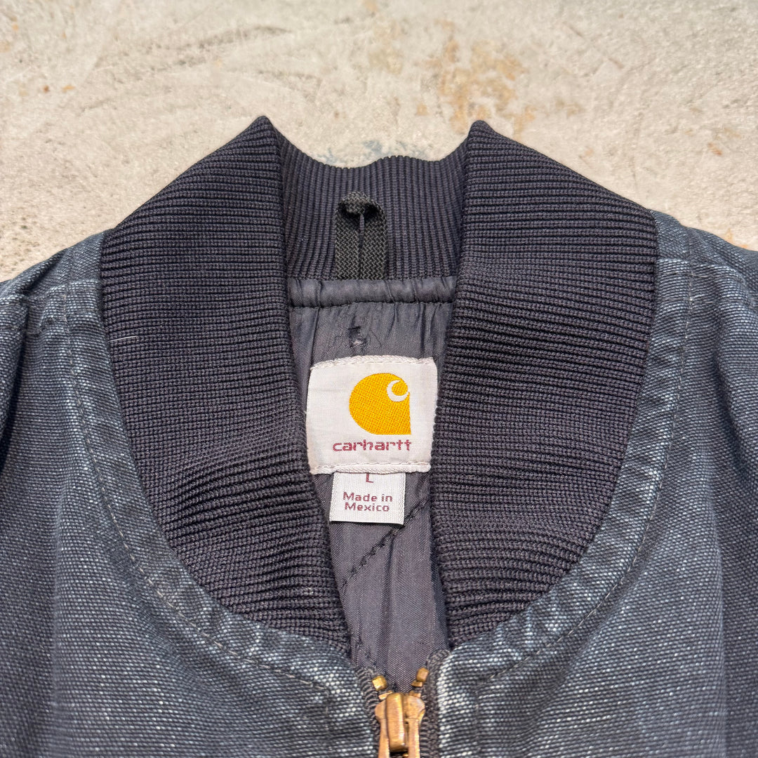 古着 Carhartt/ カーハート/ ダックベスト/ ダック地/ 裏地キルティング/ 企業ロゴ/ サイズL