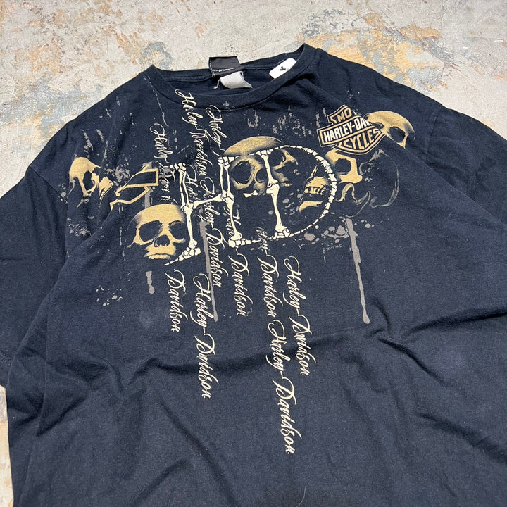 二手衣服Harley-Davidson/哈雷戴维森/德克萨斯州达拉斯商店/印花T恤/尺寸2xl