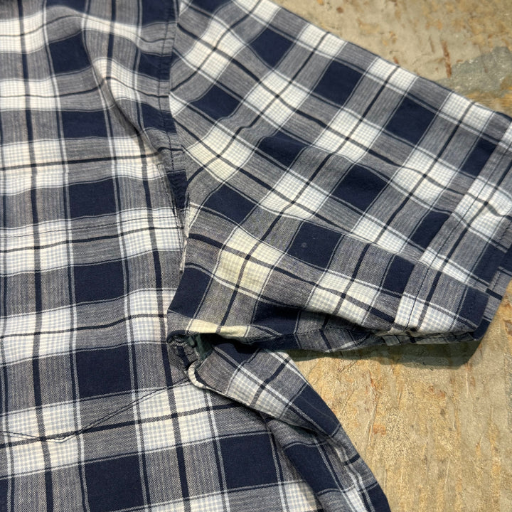 Used clothing 80's ~ carhartt/ short sleeve shirt/ checkered pattern/size M
