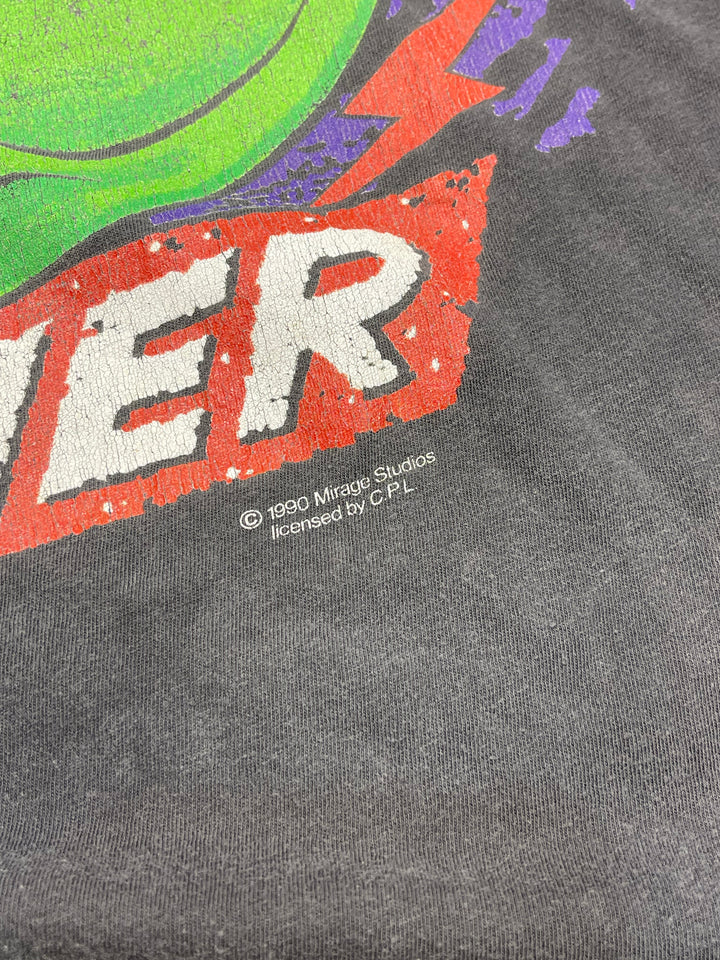 #MA159 古着 90's ミュータント・タートルズ / アメリカ・テレビアニメ / ヴィンテージ シングルステッチ プリントTシャツ/サイズXL相当