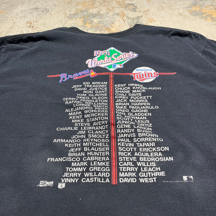 #4783 중고 의류 91의 MLB 월드 시리즈 애틀랜타 브레이브스 대 미네소타 쌍