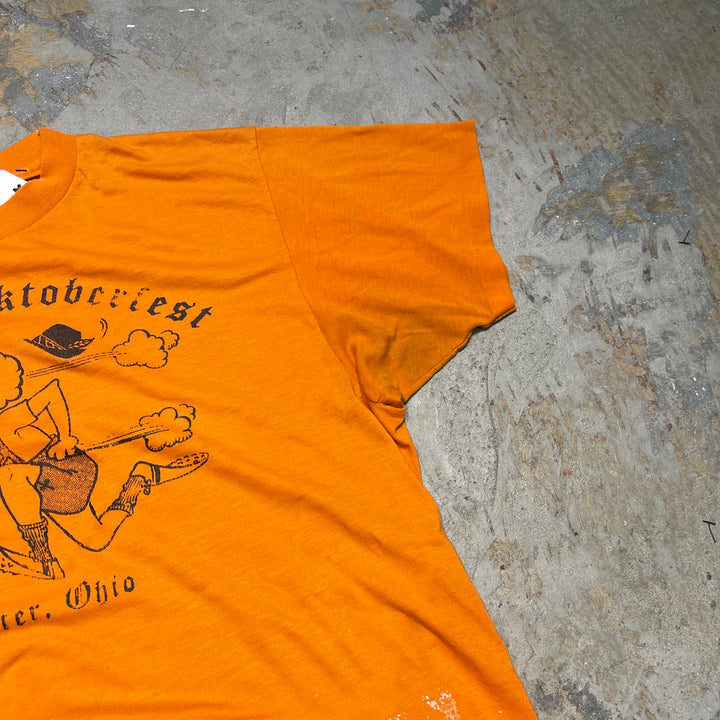 #4828 古着 70's~ Hanes/ヘインズ/ミンスター オクトーバーフェスト クラシック 10km マラソン/USA製/Tシャツ/ヴィンテージ/シングルステッチ/サイズL