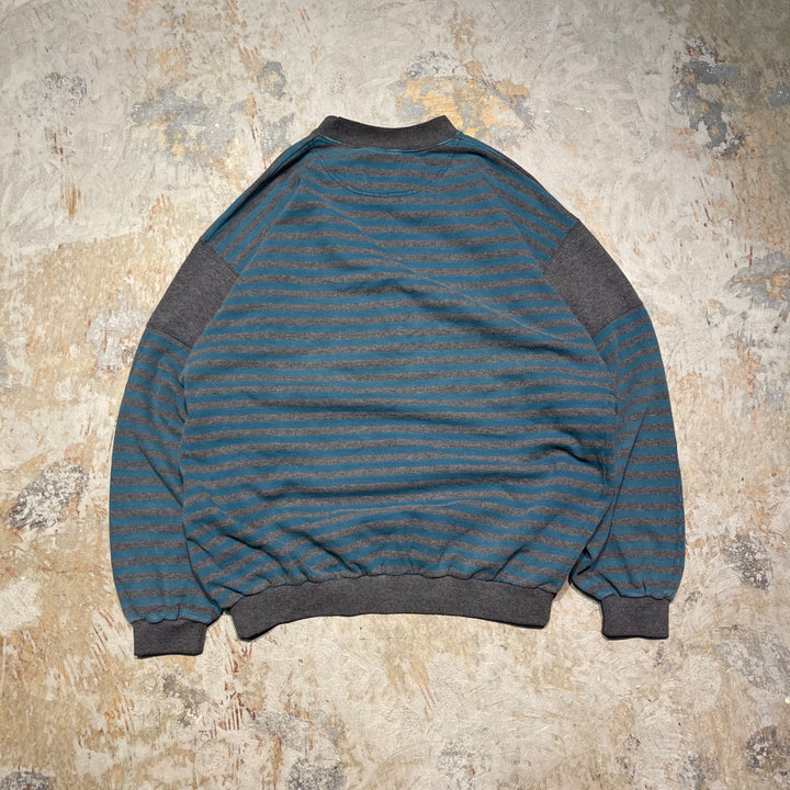 #4120 古着 Unknow/Crew Neck Print Sweat/クルーネックプリントスウェット/RESEARCH/SETTLEM/刺繍/ボーダー柄/サイズL