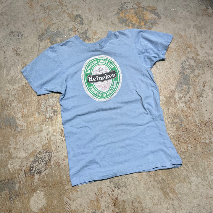 #4734 중고 의류 하이네켄 / 단일 스티치 빈티지 티셔츠 / 기업 / 크기에 해당합니다.