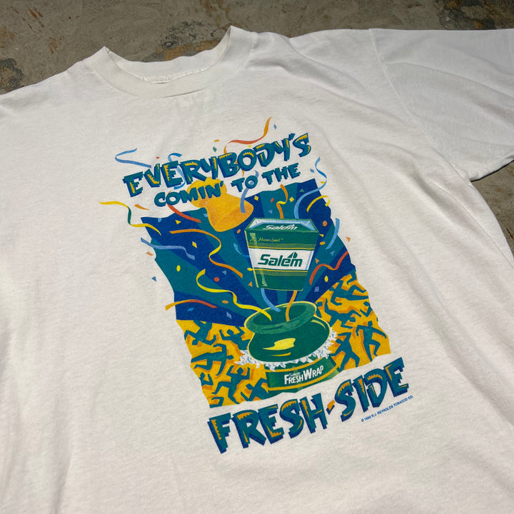 古着 USA製 92's SALEM/セーラム/タバコ/企業系/ヴィンテージ シングルステッチ プリントTシャツ/サイズXL