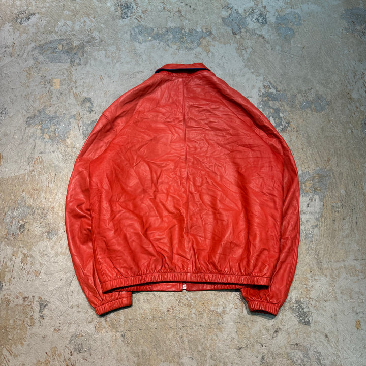 Used clothing 90's~ POLO by Ralph Lauren/ Polo Ralph Lauren/ Lamb leather swing top jacket/ Size M