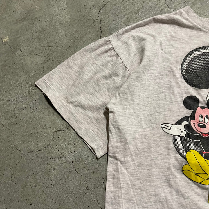 古着 90's シャドーミッキーオリジナル/ミッキーマウス/青パン/ヴィンテージ シングルステッチ プリントTシャツ/サイズXL相当