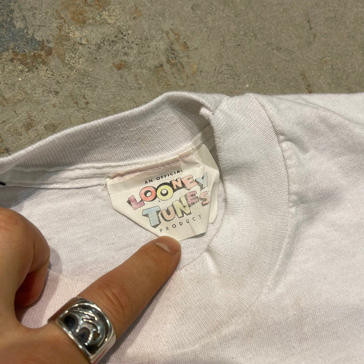 古着 USA製 96's ルーニーテューンズ/ダズマニアン・デビル/IRISH/ヴィンテージ シングルステッチ プリントTシャツ/サイズS