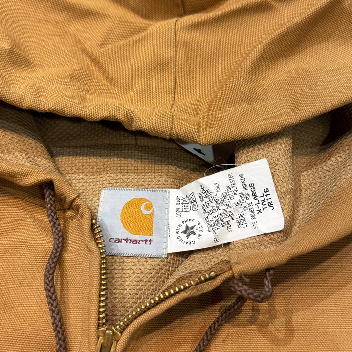 古着 USA製 80's~ Carhartt/ カーハート/ アクティブジャケット/ 企業ロゴ/ ダック地/ 裏地サーマル/ サイズXL