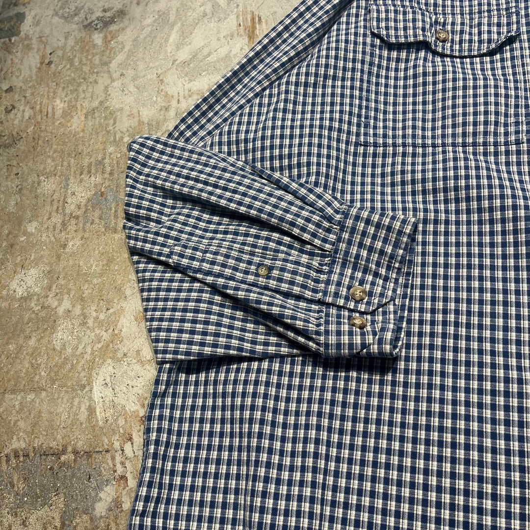 #4372 Used clothing Carhartt/Long Sleeve Button Down Shirt/Long Sleeve Button Down Shirt/Checked Plaid/Size 2XL