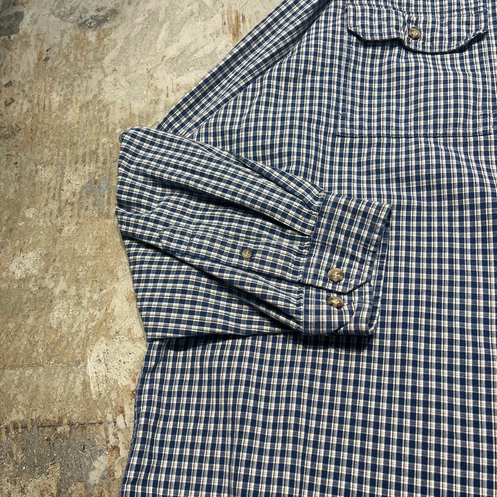 #4372 Used clothing Carhartt/Long Sleeve Button Down Shirt/Long Sleeve Button Down Shirt/Checked Plaid/Size 2XL