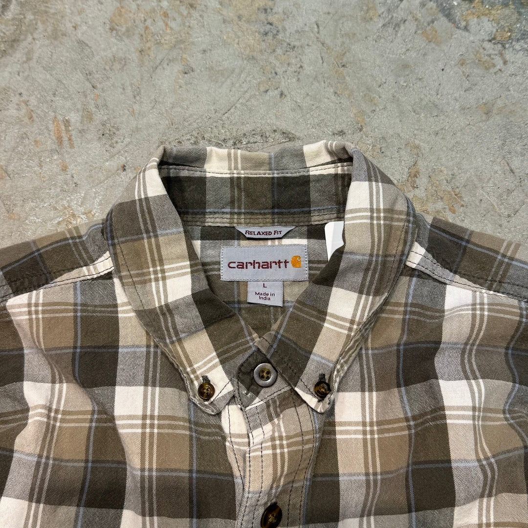 Used clothing carhartt/Carhartt/Button-down long sleeve shirt/Check/Size L