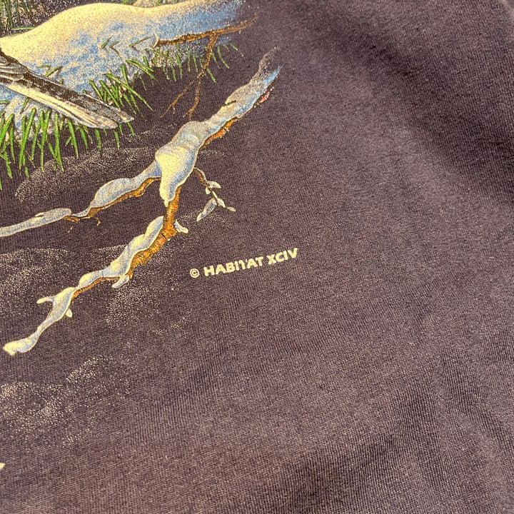 Used clothing 90's USA made SIGNAL SPORT / Sparrow / Single stitched printed T-shirt size XL