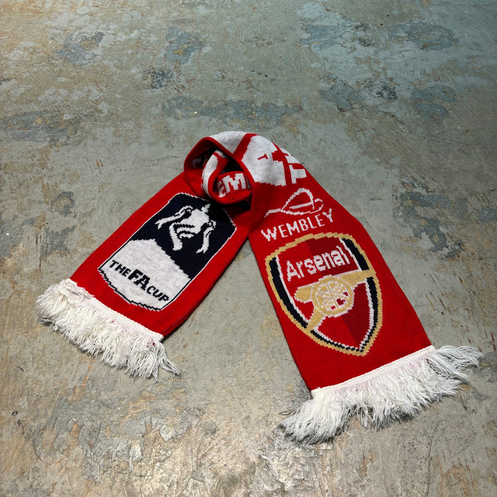 Used Soccer Scarf / ARSENAI FC / Arsenal FC / Premier League / THE FA CUP SEMI FINAL / 12TH APRIL-WEMBLEY STADIUM