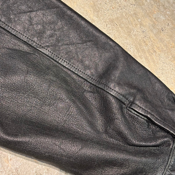古着 WILSONS LEATHER/ ウィルソンズレザー/ 本革ジップアップレザージャケット/ 牛革/ サイズXL