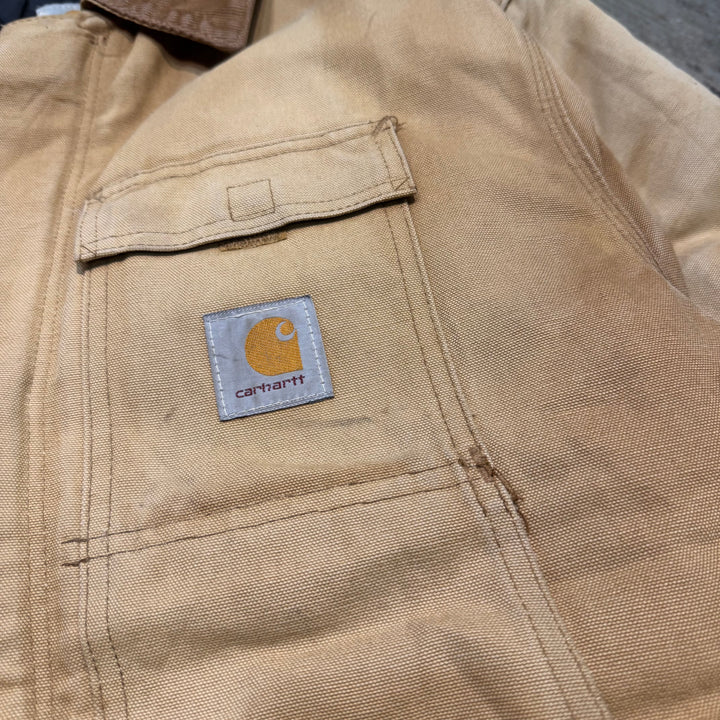 古着 carhartt/ カーハート/ トラディショナルコート/ 裏地キルティング/ 襟コーデュロイ/サイズL相当