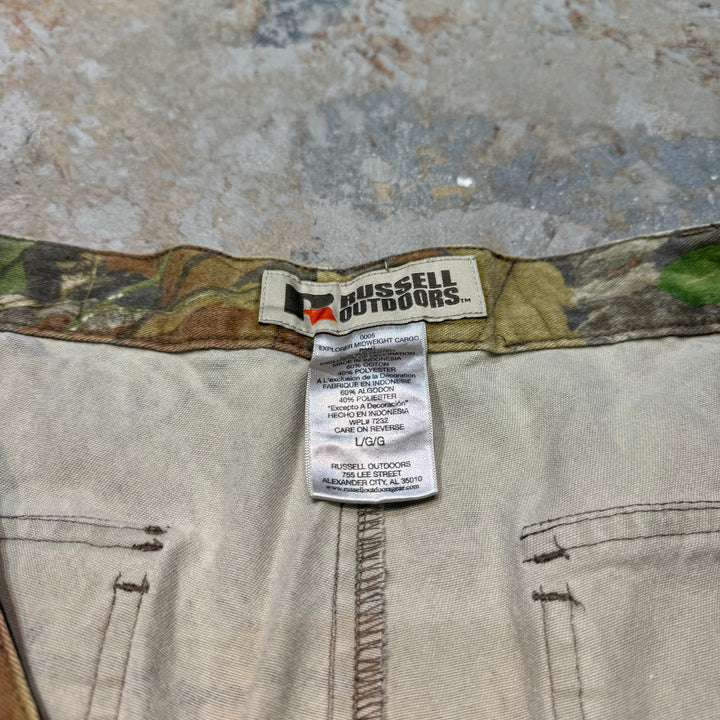 二手衣服Russell Outdoors/Russell戶外/Mossy Oak/Massy Oak/Real Tree Camo Cargo Pants/size L