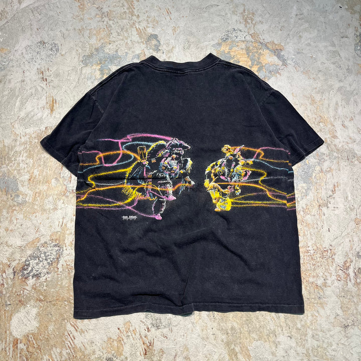#4532 古着 unknow/short sleeve print t-shirt Tee/半袖プリントTシャツ/シングルステッチ/サイズ2XL相当